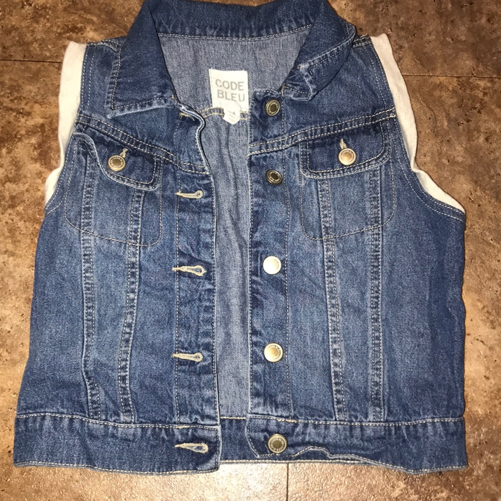 Girls jean vest jacket